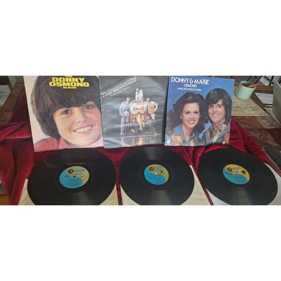 Lot of 3) Osmond vinyl LP albums - covers are VG, vinyl is VG+ - all play well! - Picture 1 of 9